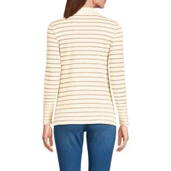 Supima-Poloshirt mit langen Ärmeln für Damen
