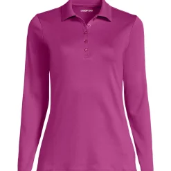 Supima-Poloshirt mit langen Ärmeln für Damen