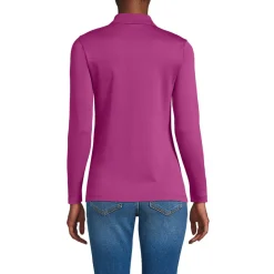 Supima-Poloshirt mit langen Ärmeln für Damen