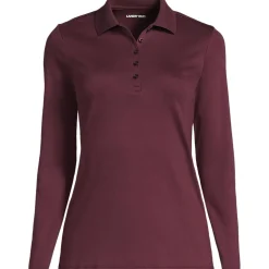 Supima-Poloshirt mit langen Ärmeln für Damen