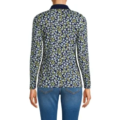 Supima-Poloshirt mit langen Ärmeln für Damen