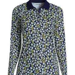 Supima-Poloshirt mit langen Ärmeln für Damen