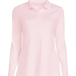 Supima-Poloshirt mit langen Ärmeln für Damen