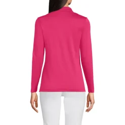 Supima-Poloshirt mit langen Ärmeln für Damen