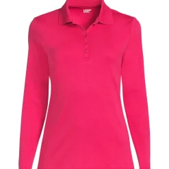Supima-Poloshirt mit langen Ärmeln für Damen