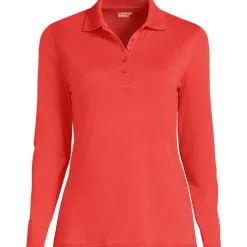 Supima-Poloshirt mit langen Ärmeln für Damen