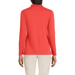 Supima-Poloshirt mit langen Ärmeln für Damen
