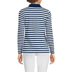 Supima-Poloshirt mit langen Ärmeln für Damen