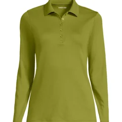 Supima-Poloshirt mit langen Ärmeln für Damen
