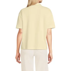 Supima Poloshirt mit offenem Kragen für Damen