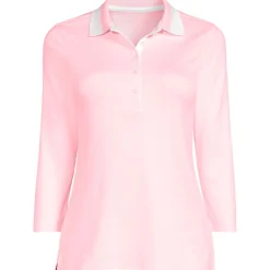 Supima-Poloshirt mit 3/4-Ärmeln für Damen