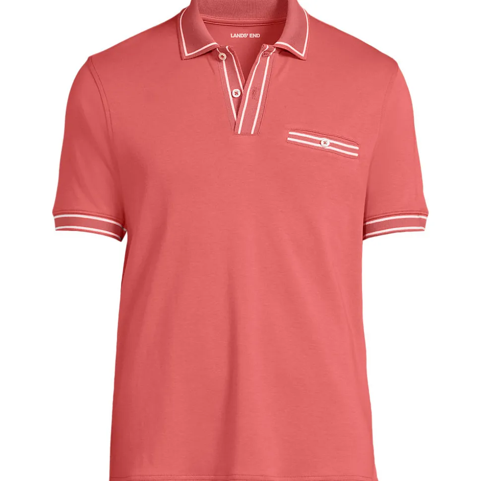 Supima-Poloshirt mit Streifendetails für Herren