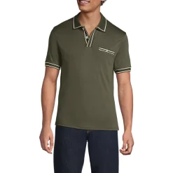 Supima-Poloshirt mit Streifendetails für Herren