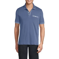 Supima-Poloshirt mit Streifendetails für Herren