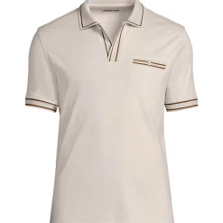 Supima-Poloshirt mit Streifendetails für Herren