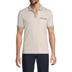 Supima-Poloshirt mit Streifendetails für Herren