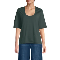 Supima Rundhalsshirt für Damen