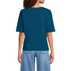 Supima Rundhalsshirt für Damen