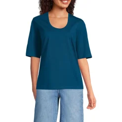 Supima Rundhalsshirt für Damen