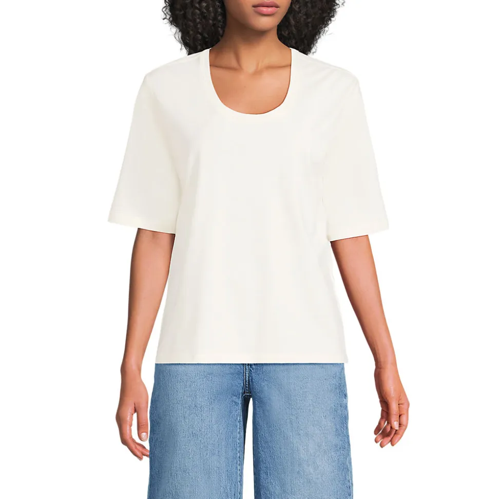 Supima Rundhalsshirt für Damen