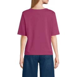 Supima Rundhalsshirt für Damen