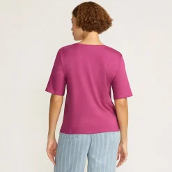 Supima Rundhalsshirt für Damen