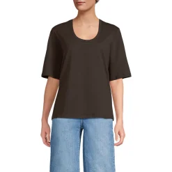 Supima Rundhalsshirt für Damen
