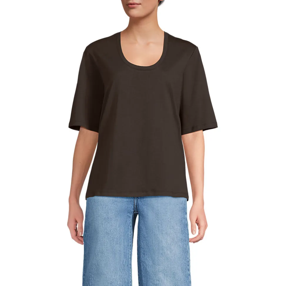 Supima Rundhalsshirt für Damen