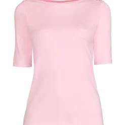 Supima-Shirt aus Baumwolle mit U-Boot-Ausschnitt für Damen