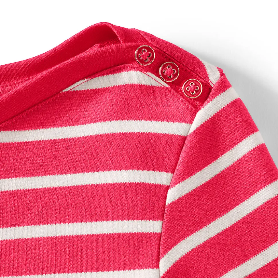 Supima-Shirt aus Baumwolle mit U-Boot-Ausschnitt für Damen