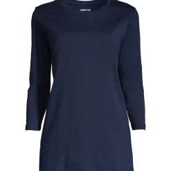 Supima-Shirt mit 3/4-Ärmeln für Damen