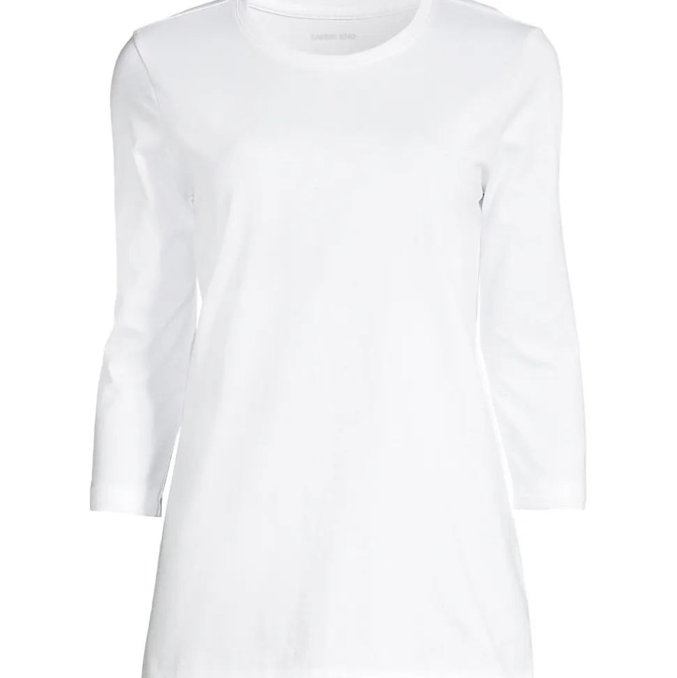 Supima-Shirt mit 3/4-Ärmeln für Damen