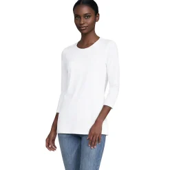Supima-Shirt mit 3/4-Ärmeln für Damen