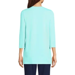Supima-Shirt mit 3/4-Ärmeln für Damen