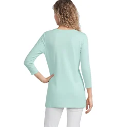 Supima-Shirt mit 3/4-Ärmeln für Damen