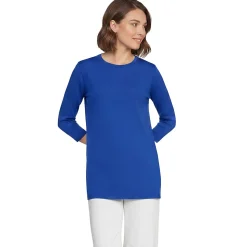 Supima-Shirt mit 3/4-Ärmeln für Damen