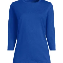 Supima-Shirt mit 3/4-Ärmeln für Damen