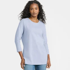 Supima-Shirt mit 3/4-Ärmeln für Damen