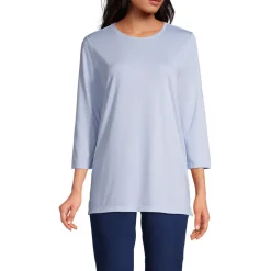 Supima-Shirt mit 3/4-Ärmeln für Damen