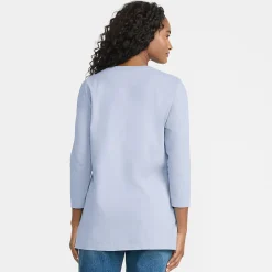 Supima-Shirt mit 3/4-Ärmeln für Damen
