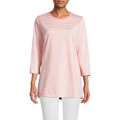 Supima-Shirt mit 3/4-Ärmeln für Damen