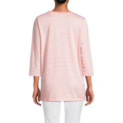Supima-Shirt mit 3/4-Ärmeln für Damen