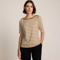 Supima-Shirt mit U-Boot-Ausschnitt für Damen