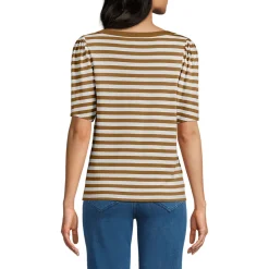 Supima-Shirt mit U-Boot-Ausschnitt für Damen