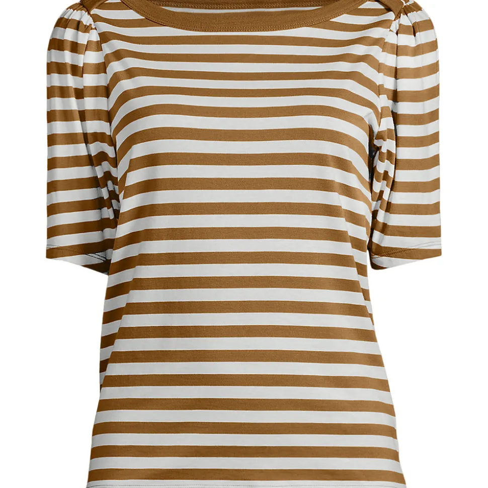 Supima-Shirt mit U-Boot-Ausschnitt für Damen