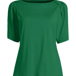 Supima-Shirt mit U-Boot-Ausschnitt für Damen