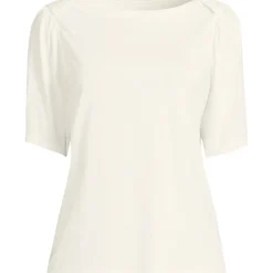 Supima-Shirt mit U-Boot-Ausschnitt für Damen