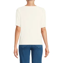 Supima-Shirt mit U-Boot-Ausschnitt für Damen