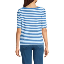 Supima-Shirt mit U-Boot-Ausschnitt für Damen