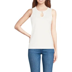 Supima-Top mit Keyhole-Ausschnitt für Damen